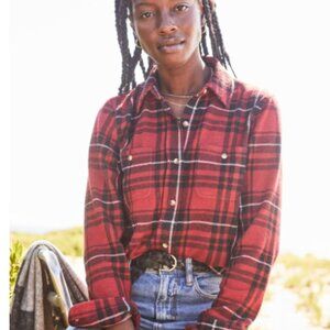 Faherty Legend™ Sweater Shirt in Homeward Bound Plaid, Size Medium